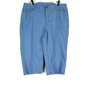 Catherines Cropped Capri Jeans Plus Size 20w Blue